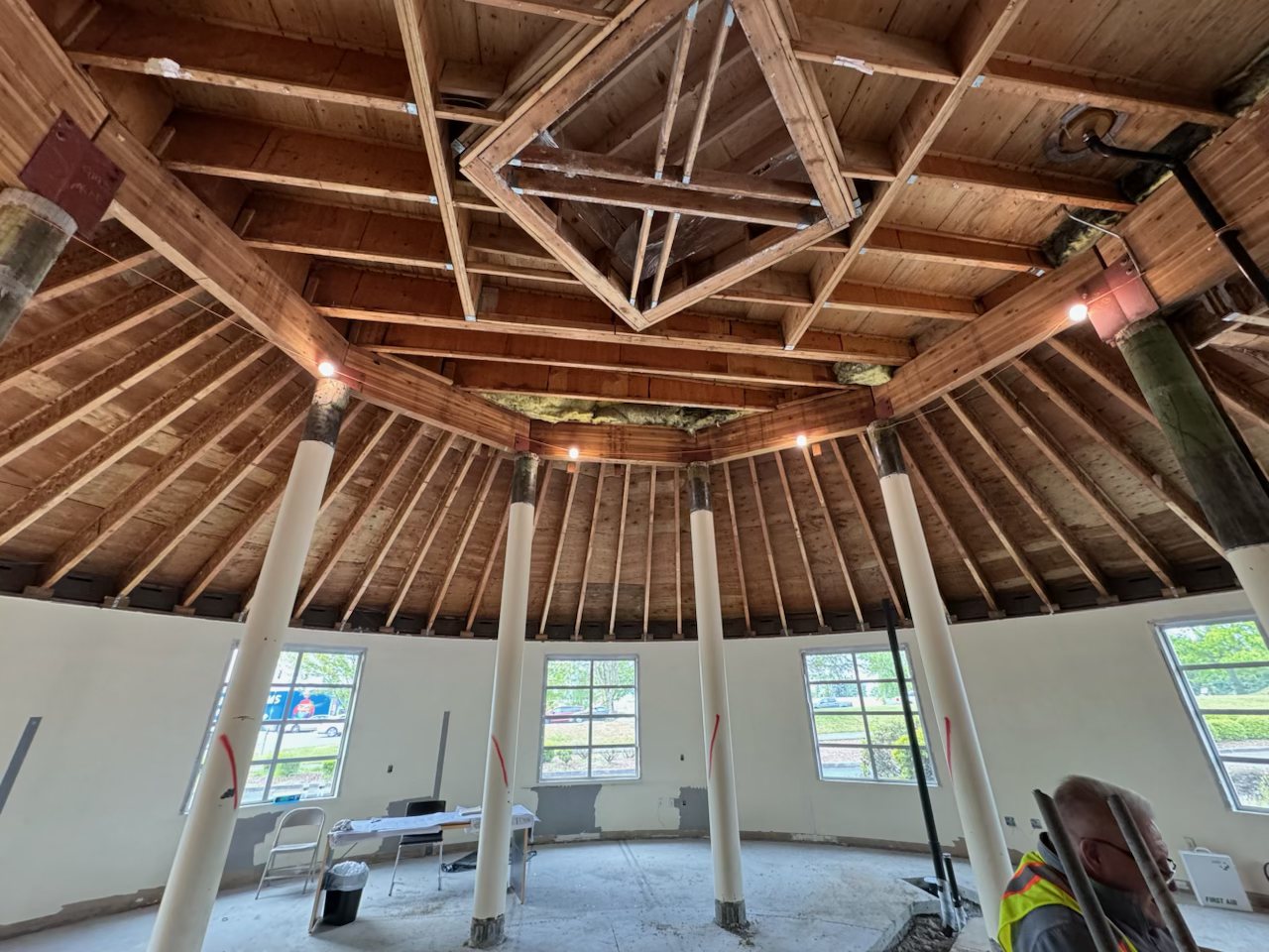 Rotunda interior, structural framing